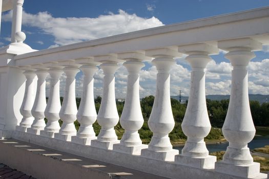 Balustrade of a new house.