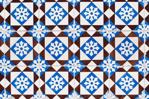 Detail of Portuguese glazed tiles.