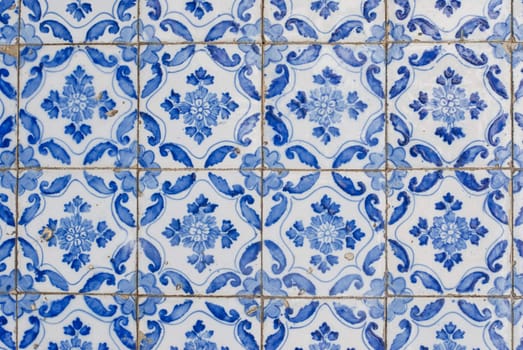 Detail of Portuguese glazed tiles.