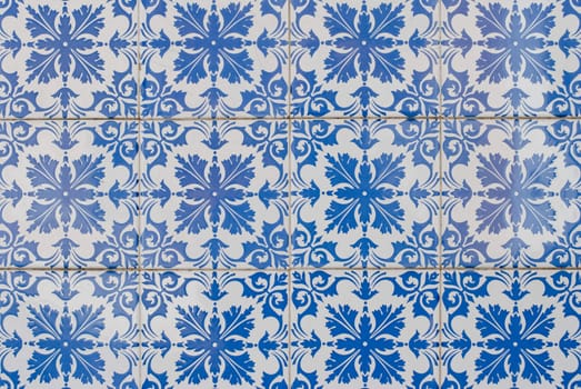 Detail of Portuguese glazed tiles.