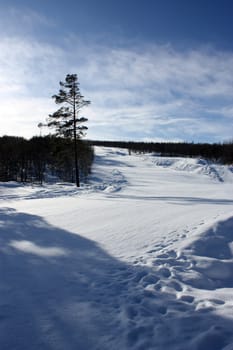 untouched slalom slope
