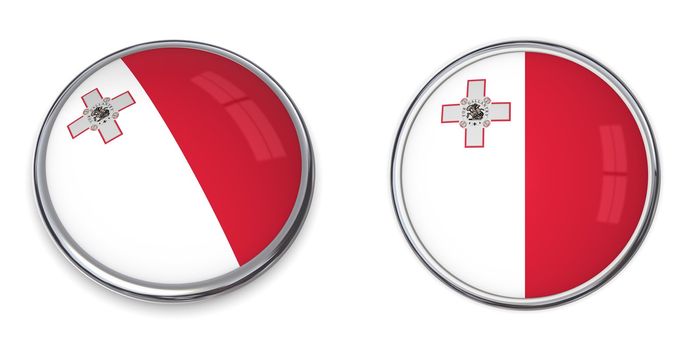 button style banner in 3D of Malta