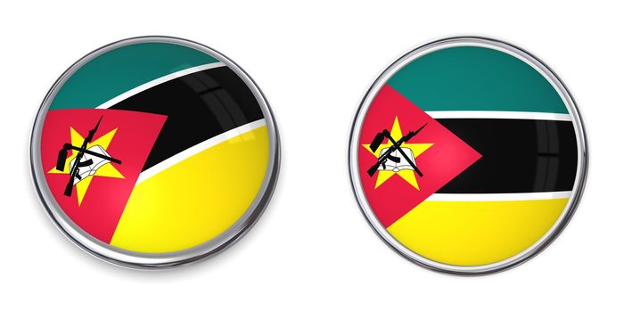 button style banner in 3D of Mozambique