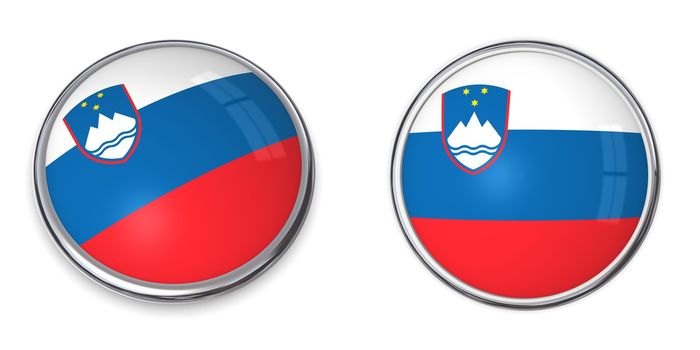 button style banner in 3D of Slovenia
