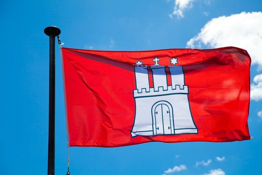 Flag of the German city Hamburg