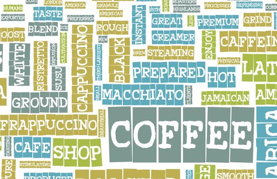 Coffee Menu Choices as a Creative Background  