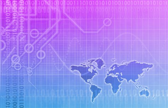 Global Business Color Technology Abstract in Colors