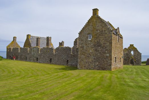 famous remotely set Dunnottar castle in Scotland