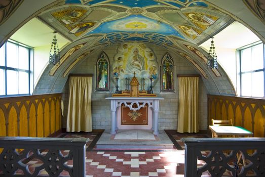 detail of the Italian Chapel on Orkney