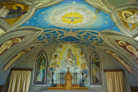 detail of the Italian Chapel on Orkney