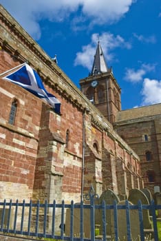 St Magnus Cathedral in Kirkwall on Orkney Mainland