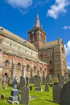 St Magnus Cathedral in Kirkwall on Orkney Mainland