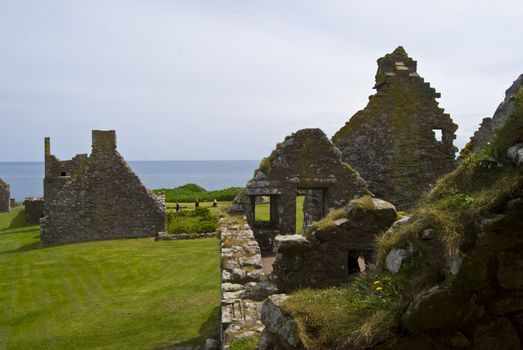 famous remotely set Dunnottar castle in Scotland