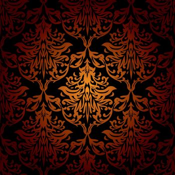 Red orange and black seamless repeating wallpaper design