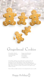 Gingerbread men cookies against cookie receipe