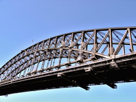 Photo presents Harbour Bridge. Photo taken in Sydney, Australia.