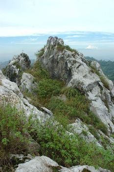 karst mountain that found in padalarang, west java-indonesia