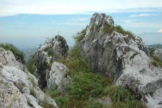 karst mountain that found in padalarang, west java-indonesia