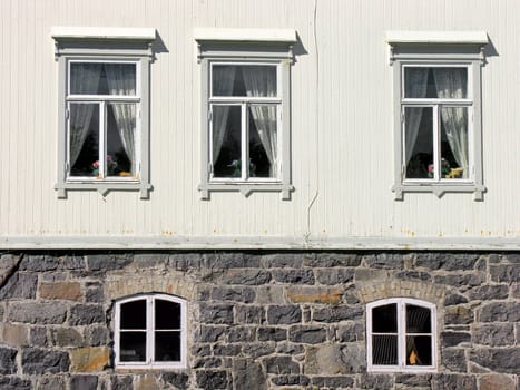 White windows wall