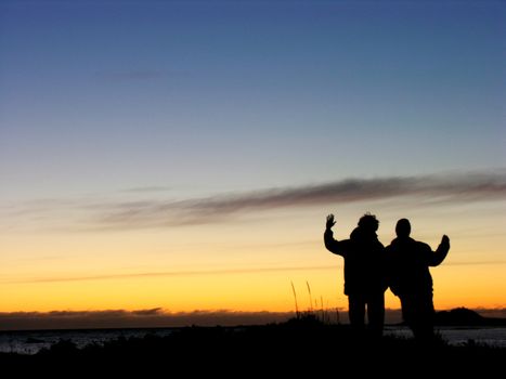 Say hallo to sunset, in Lofoten island, Norway