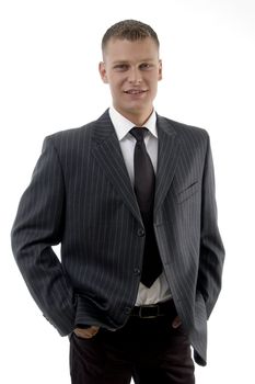 portrait of  young lawyer on an isolated white background