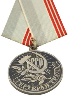 USSR medal awarded to veterans of labour, founded by the decree of presidium of a supreme soviet of the USSR from January, 18, 1974.