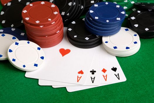 Four Aces in a poker hand