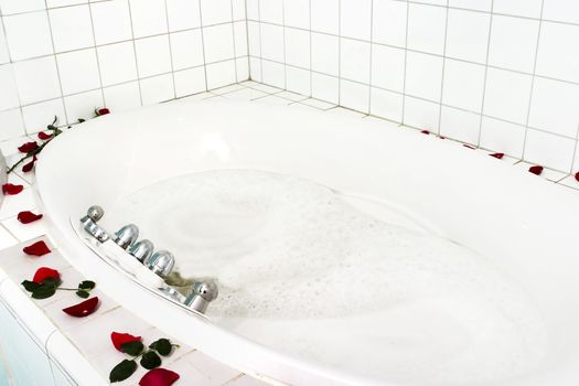 A spa jet tub cure bath.