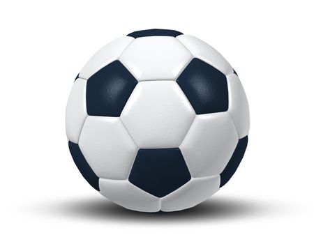 An image of an isolated typical black and white soccer ball