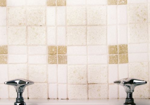 A retro sink tap and faucet