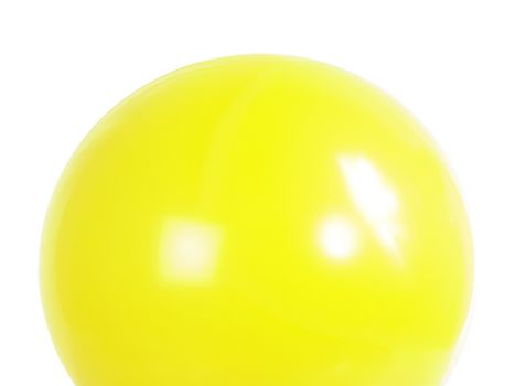 A yellow baloon isolated on white with clipping path.
