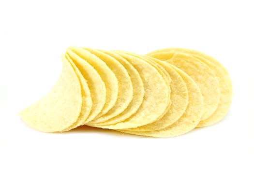 Potato Crisps isolated on a white background