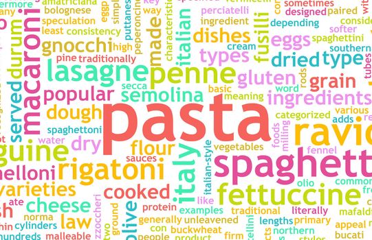 Pasta Assorted Variety Background As a Abstract
