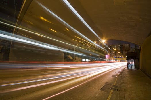 traffic in downtown in hong kong