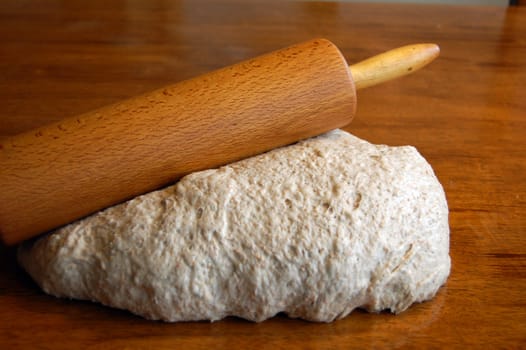 rolling-pin and dough