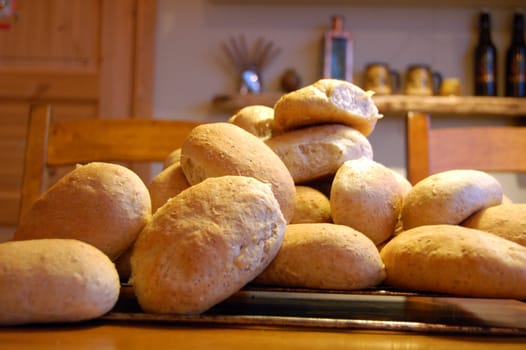 freshly baked rolls