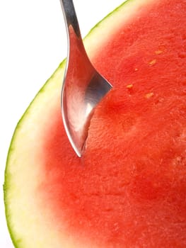Fresh watermelon. Close up on white background