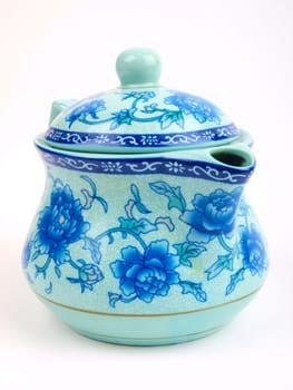 Japanese Teapot. Close up on white background