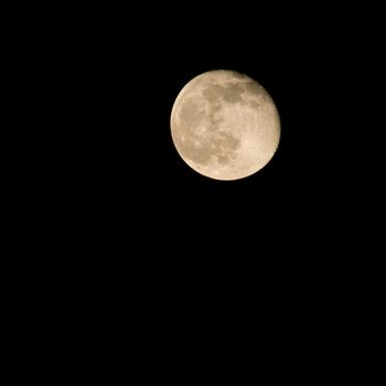 View of the full moon over dark night