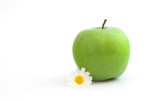 Grenn Apple with a flowers