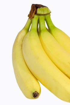 A bunch of fresh bananas - isolated on white background
