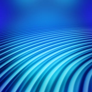 elegant blue ripples running parallel in a curve
