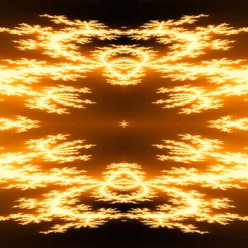 abstract fractal background in golden tones over black, based on the Julia fractal