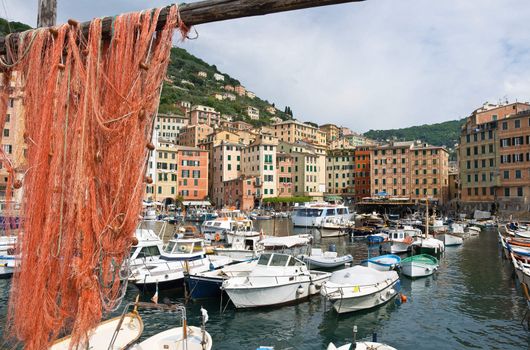 the port of Camogli, fomous smal town in Liguria, Italy