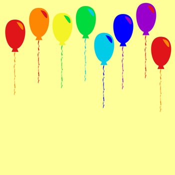 happy balloons background
