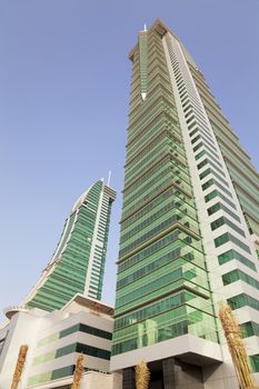 Image of Bahrain's iconic buildings, the Bahrain Financial Harbour, Manama, Bahrain.