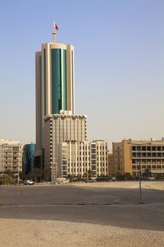 Image of downtown Manama, Bahrain.
