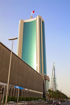 Image of downtown Manama, Bahrain.
