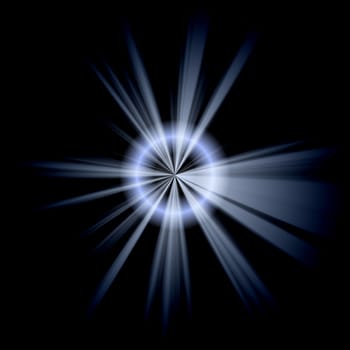 white blue star or supernova over black