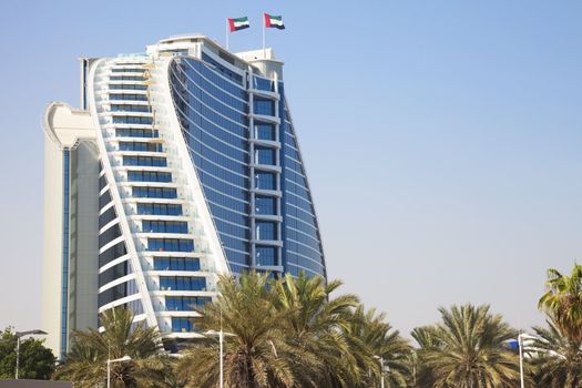 Image of a modern building at Jumeirah, Dubai, United Arab Emirates.
